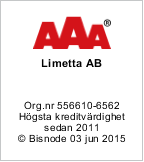 Limetta får AAA i kreditbetyg för högsta kreditvärdighet