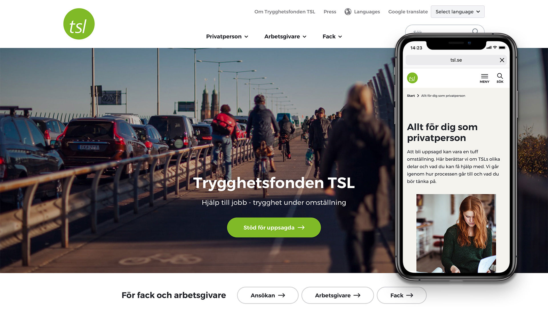 TSL - modern och målgruppsanpassad webbplats - Limetta Digitalbyrå