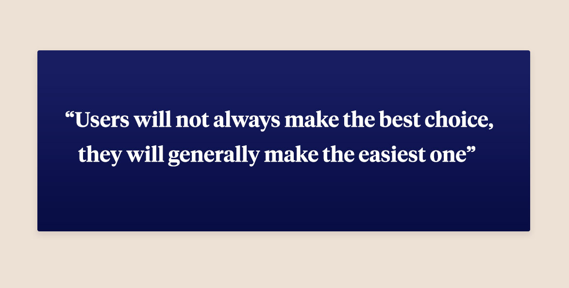 Designmyt 5: Användare gör genomtänkta val. Man tenderar att välja det första bästa alternativ - Limetta Digitalbyrå