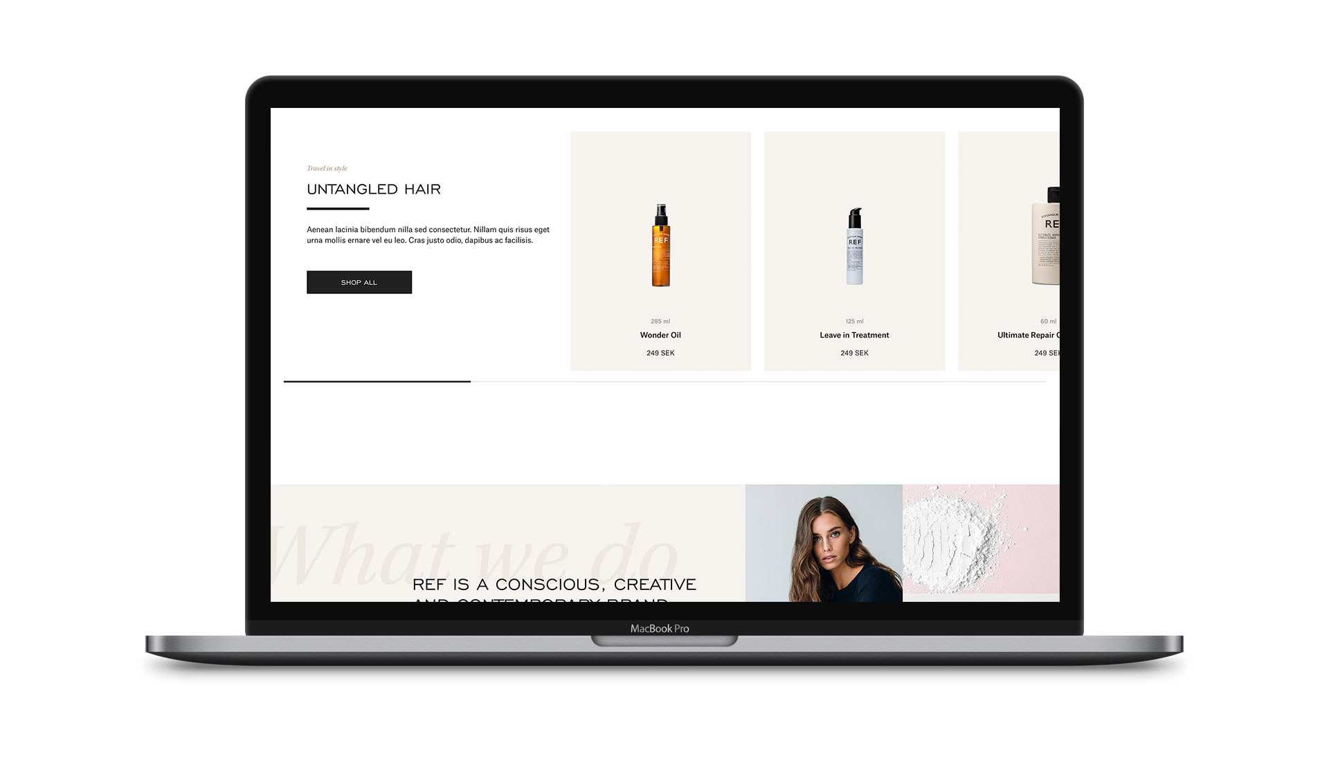 Konceptet togs fram från kundens brief och moodboards - Limetta Digitalbyrå