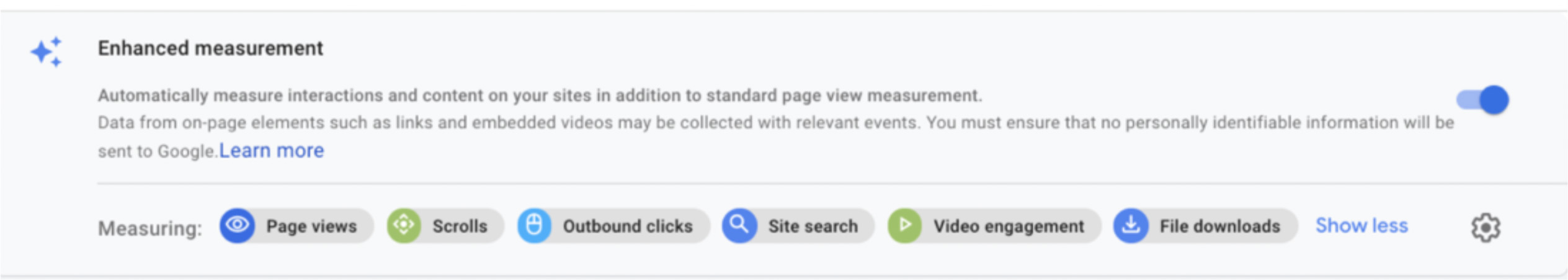 Parametrarna i enhanced measurements behövde tidigare skapas manuellt i Google Tag Manager (GTA) - Limetta Digitalbyrå