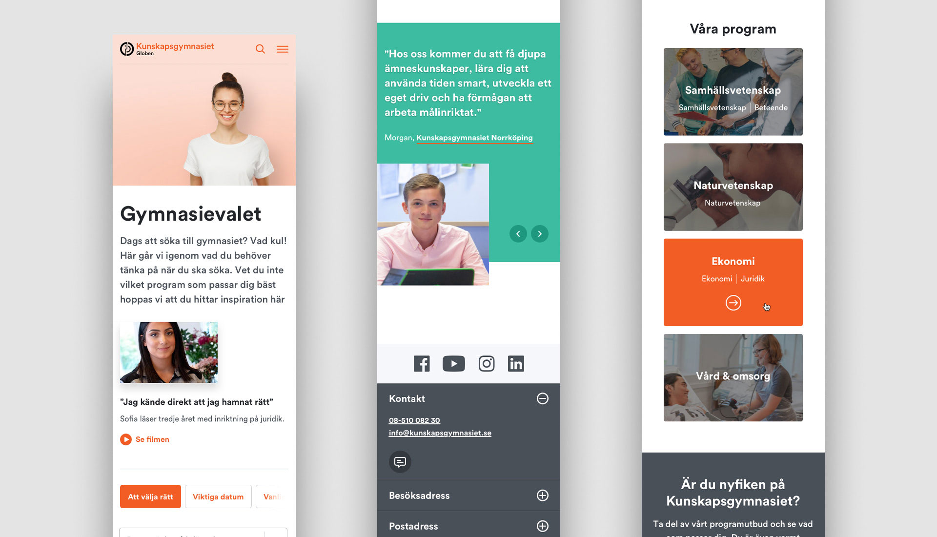Ny UX och design med fokus på gymnasievalet - Limetta Digitalbyrå