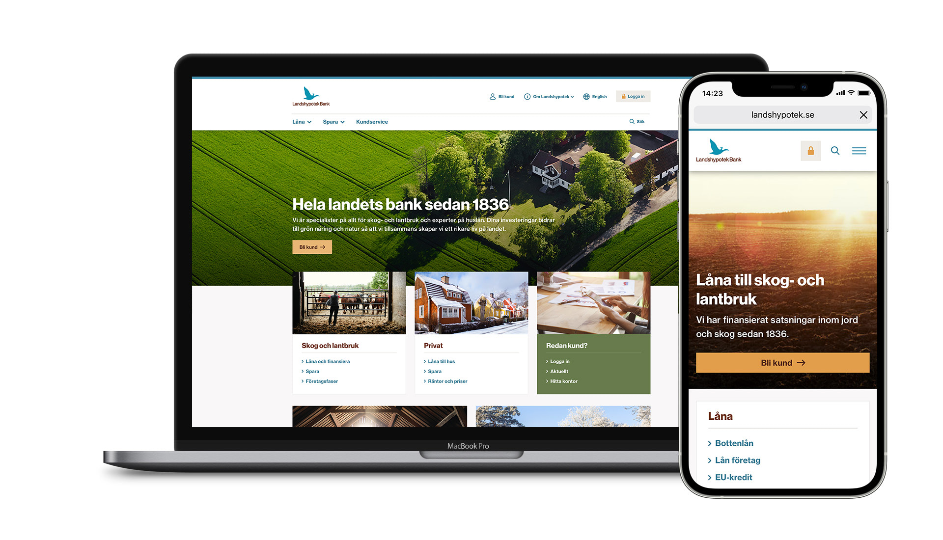 Webbyrå i Stockholm som gjort webbplats för Landshypotek Bank
