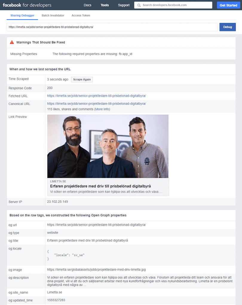 Facebook crawler