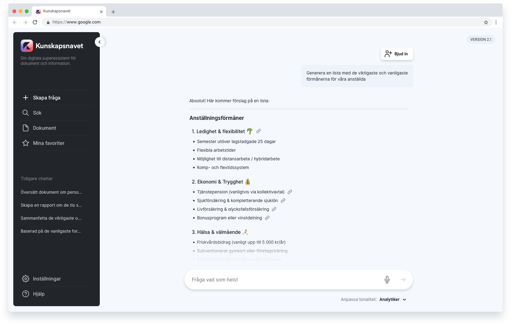 Webbappen eller AI-appen byggdes på Optimizely med gränssnitt i Vue