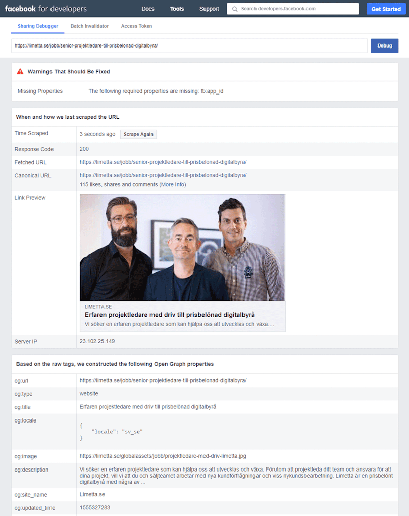 Facebook crawler