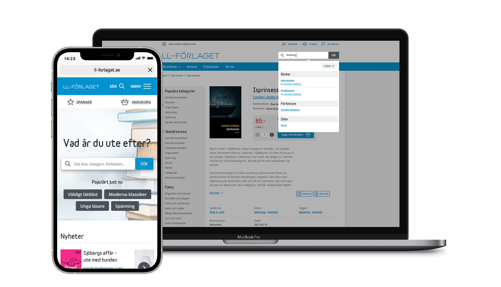 Konceptet för LL-förlaget: Inspirera, Hitta, Stolthet, Försäljning - Limetta Digitalbyrå