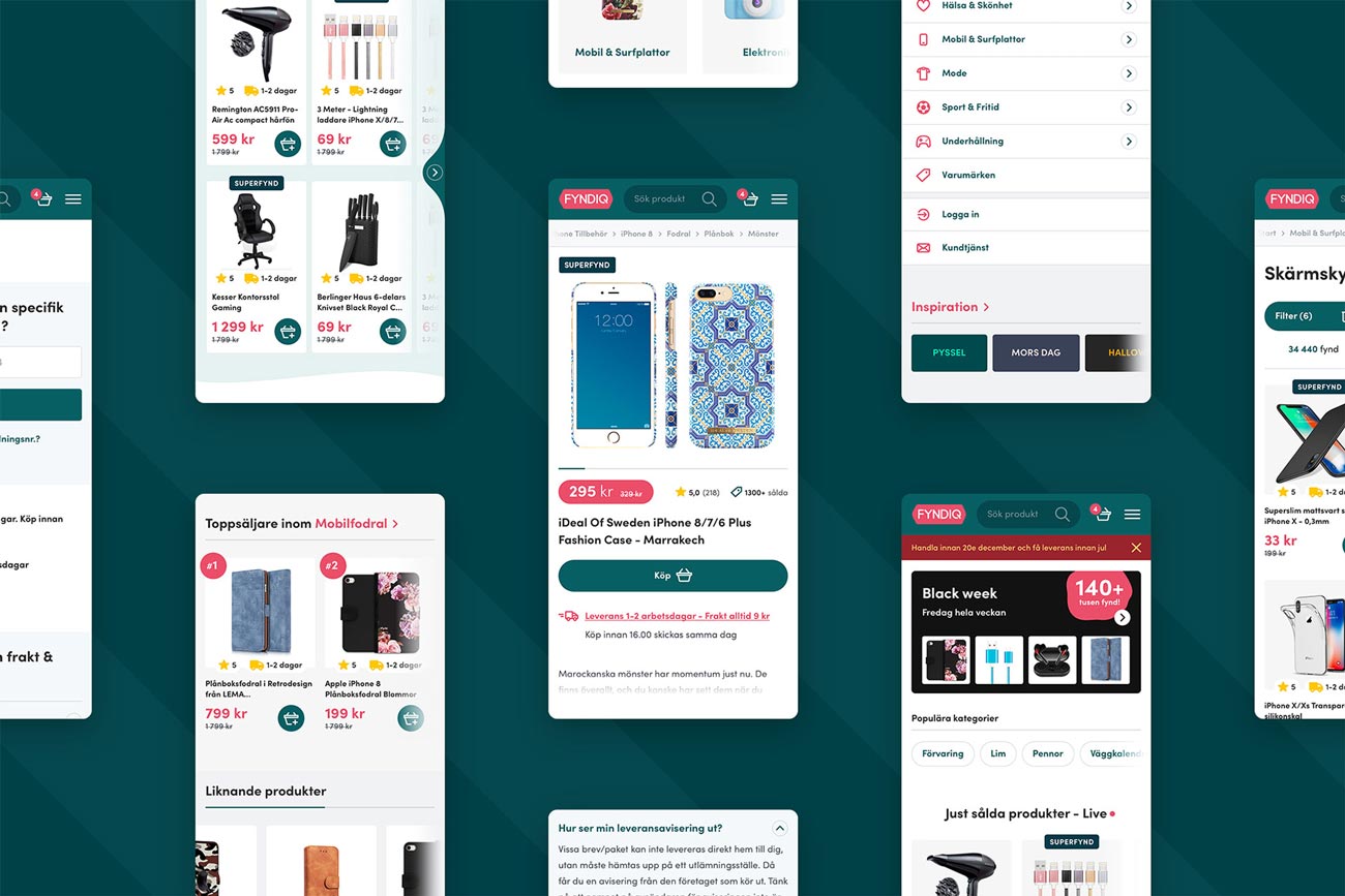 Fyndiq - Koncept, UX och - Visuell design och designskisser - Limetta Digitalbyrå