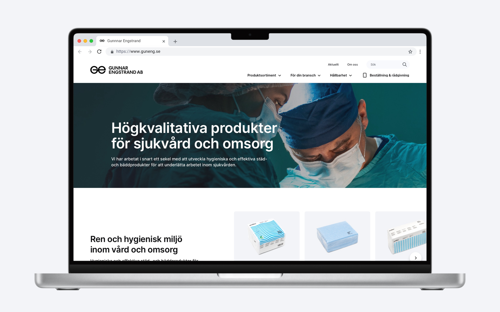 Högkvalitativa produkter för sjukvård och omsorg