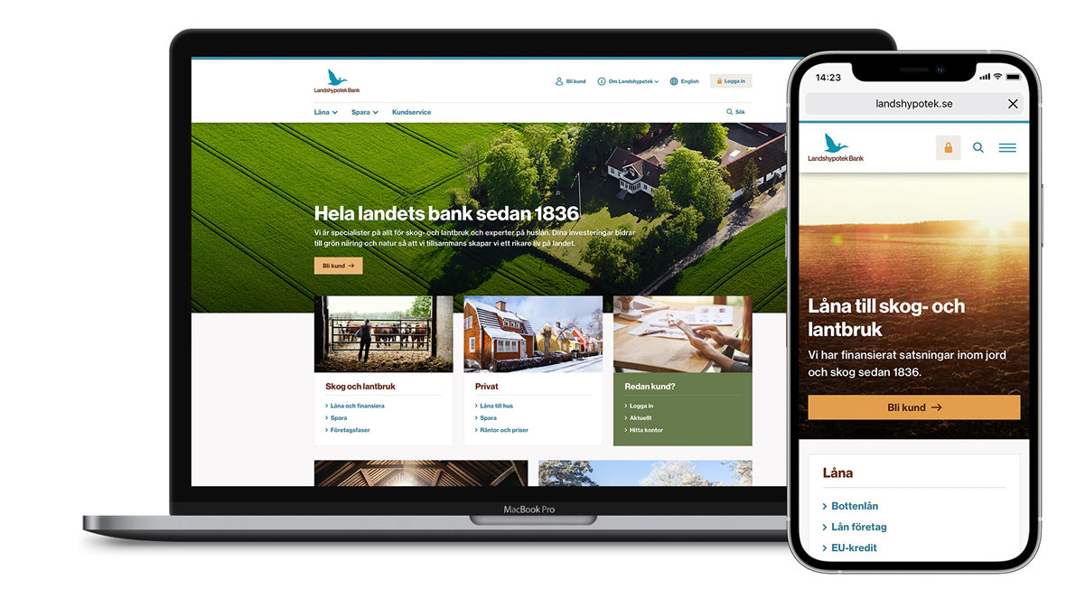 Ny webb, UX & Design för Landshypotek på Optimizely - Limetta Digitalbyrå