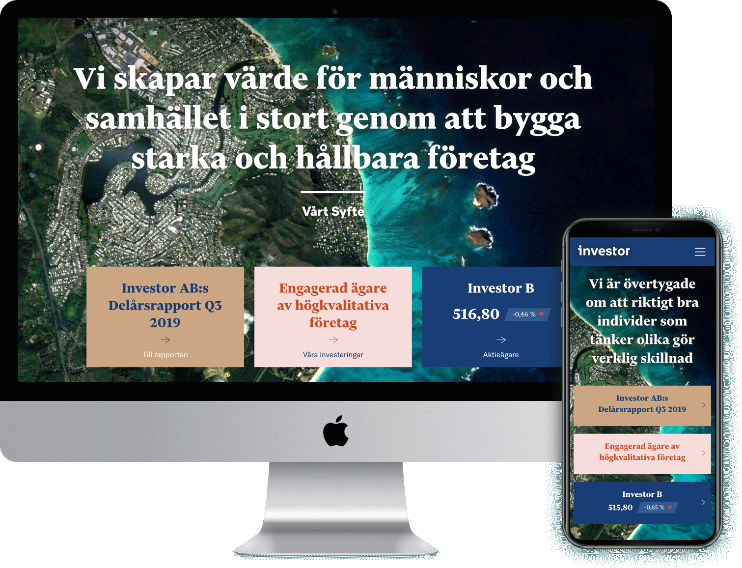 Ny webbplats för Investor AB i Umbraco Cloud - Limetta Digitalbyrå