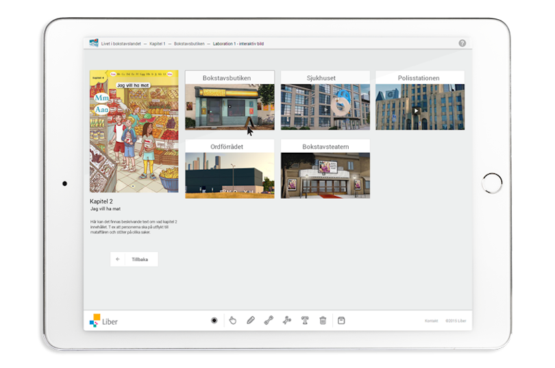 Liber, navigation mellan kapitel och laborationer, Limetta Liber, navigation mellan kapitel och laborationer, Limetta