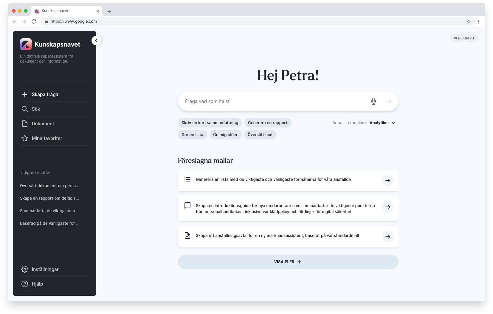 AI-app som kombinerar semantisk sökning och GPT-baserad textgenerering