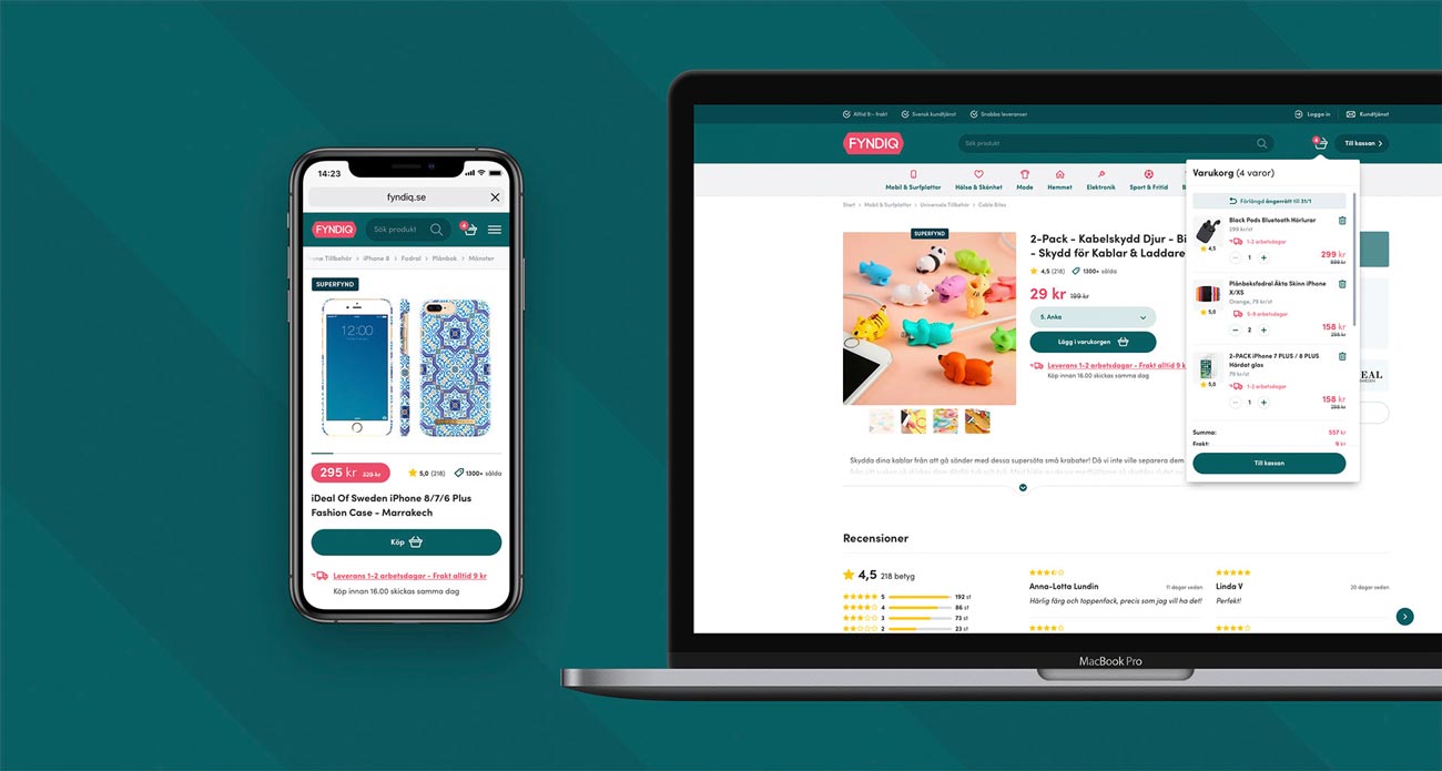Fyndiq - Koncept, UX och design - Produktbilder - Limetta Digitalbyrå
