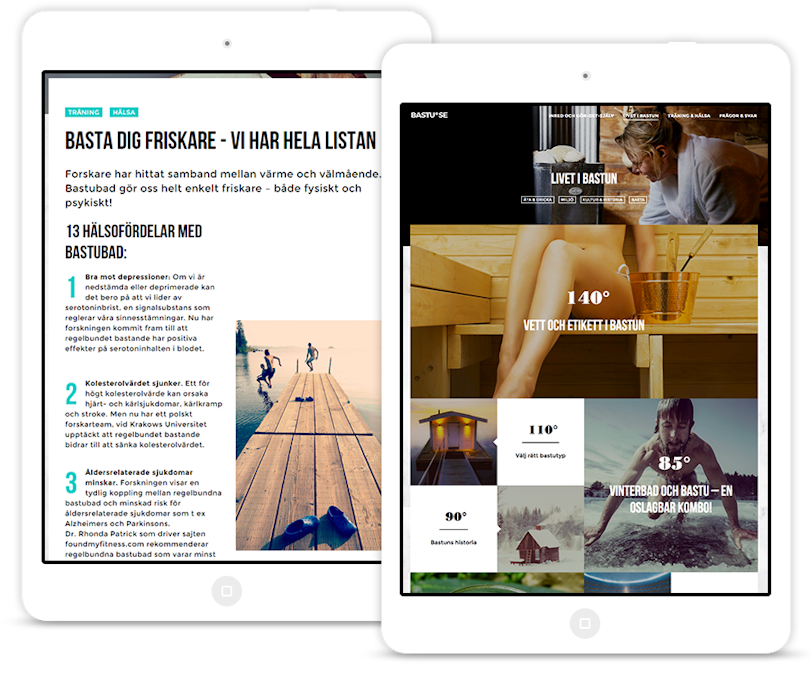 Bastu.se - varumärkesbyggande mikrosajt för K-rauta, Limetta