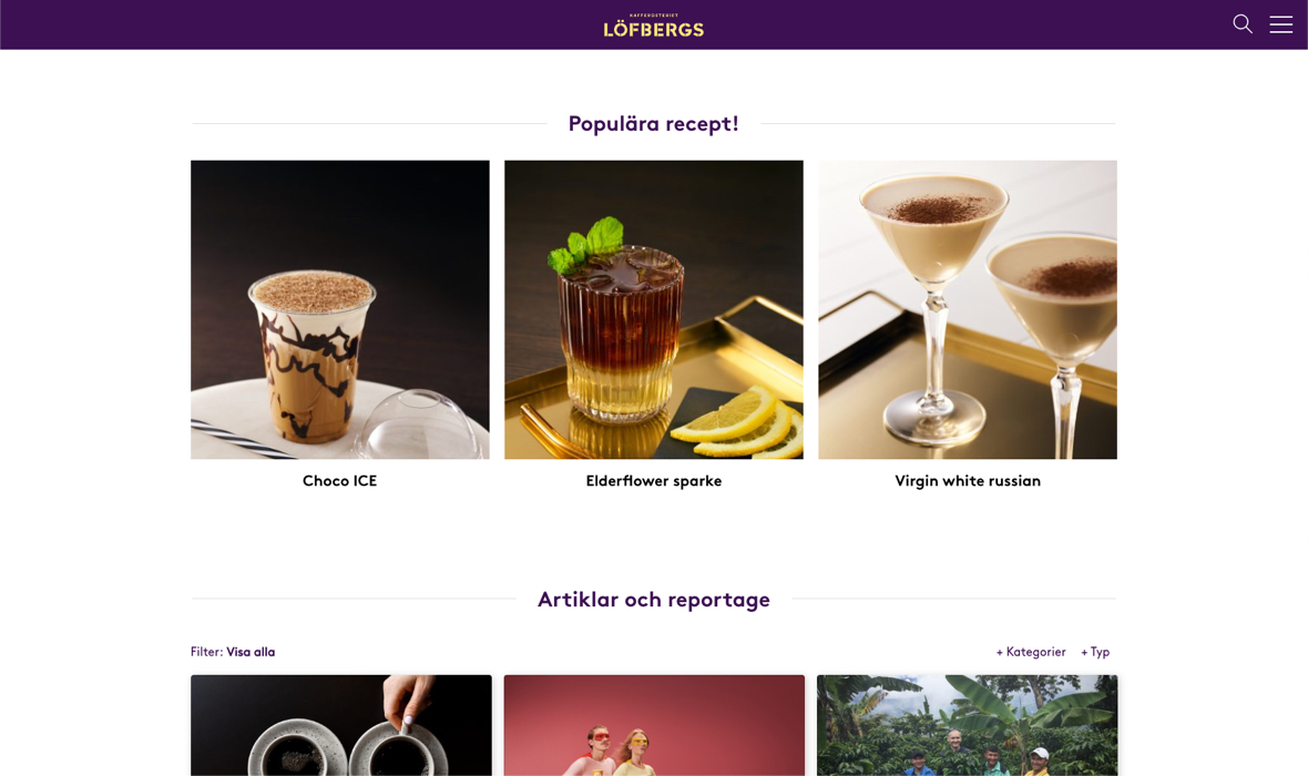 Löfbergs Lila - Den lila färgen står för intelligens, kunskap, spiritualitet och respekt - Limetta Digitalbyrå